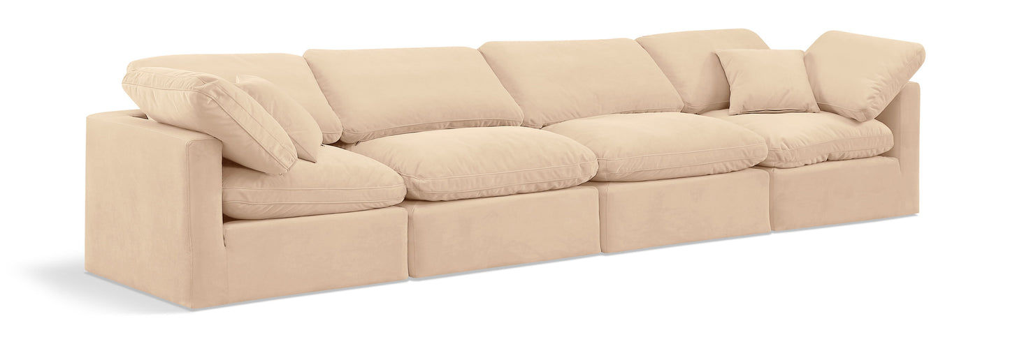 Indulge - Velvet 4 Seat Modular Sofa