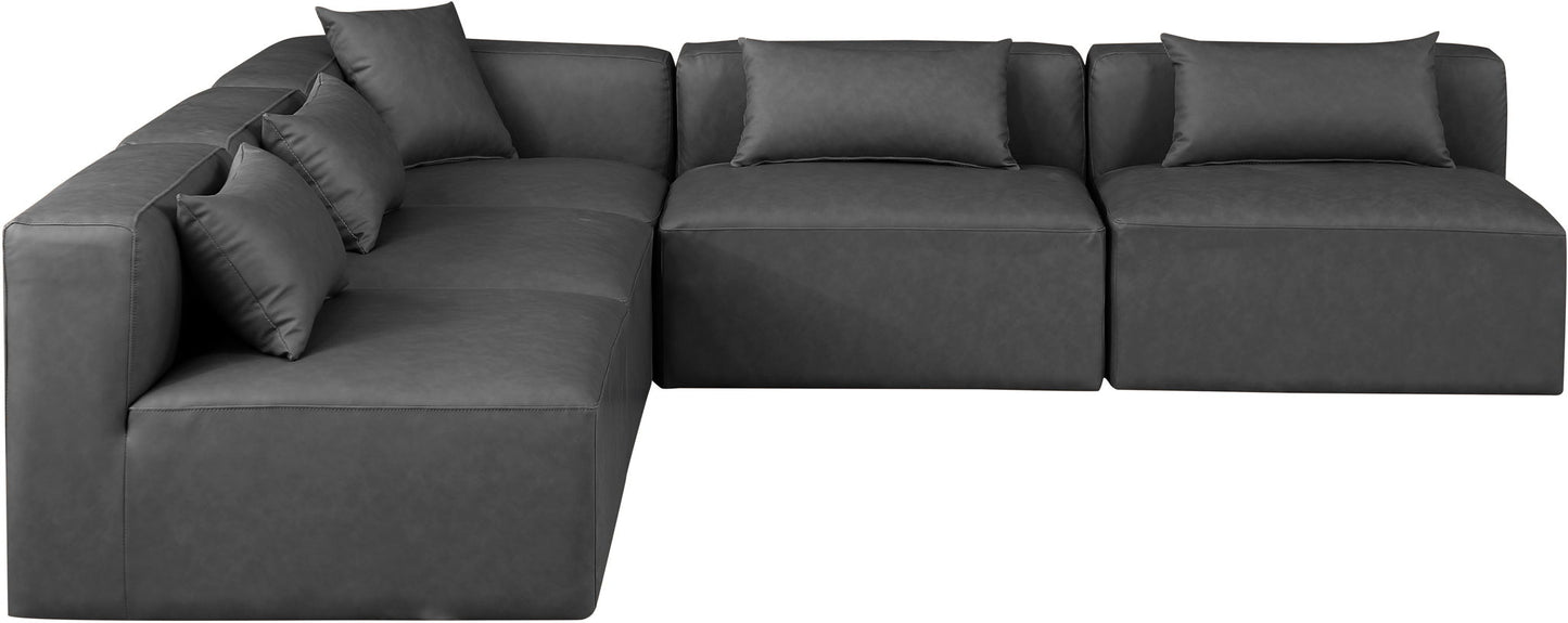 Cube - 5 Piece Modular Corner Armless Sectional