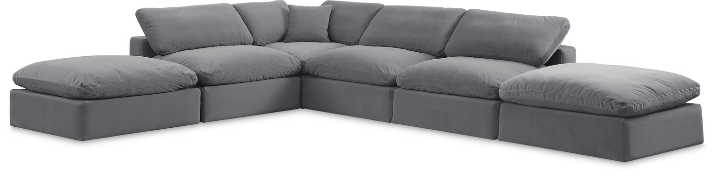 Comfy - 6 Piece Velvet Modular Sectional