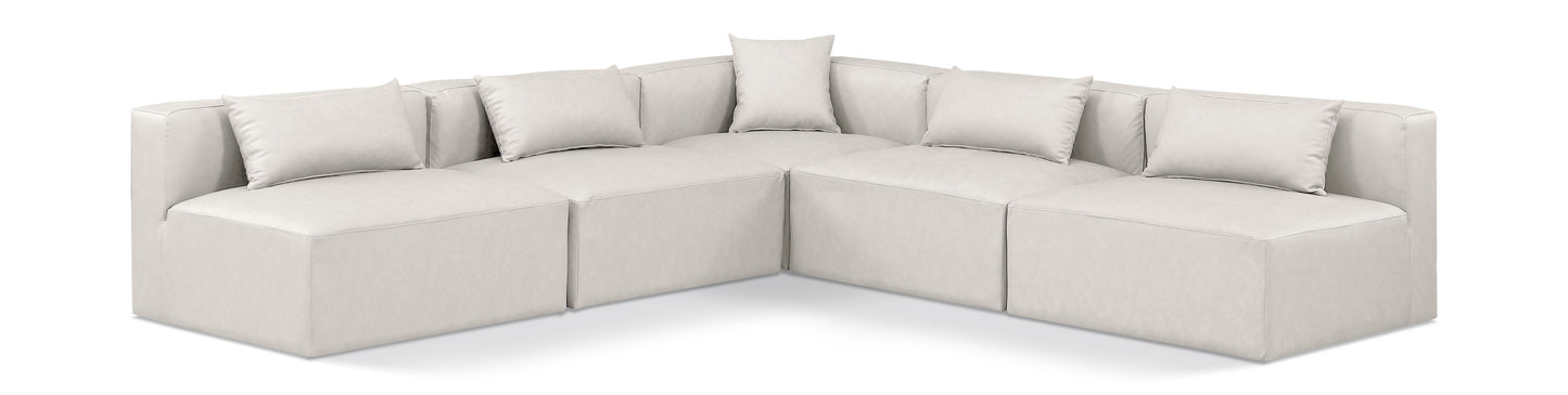 Cube - 5 Piece Modular Corner Armless Sectional