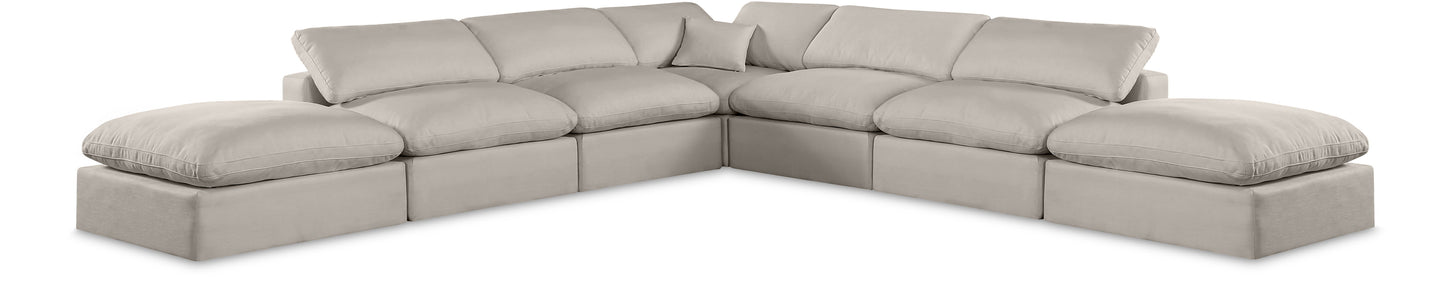 Comfy - 7 Piece Linen Modular Corner Sectional