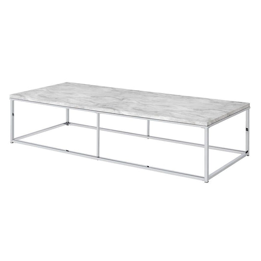 Voleta - Coffee Table - Engineered Stone Top & Chrome