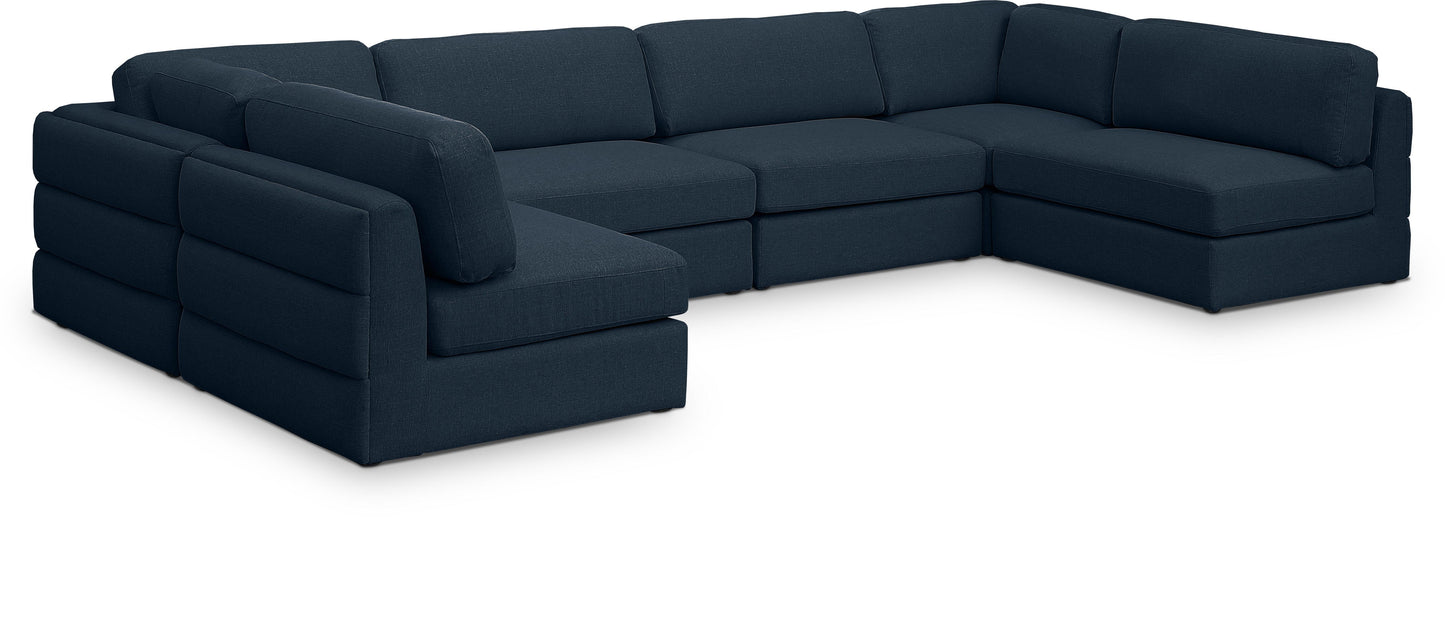 Beckham - 6 Piece Modular U-Shaped Armless Sectional