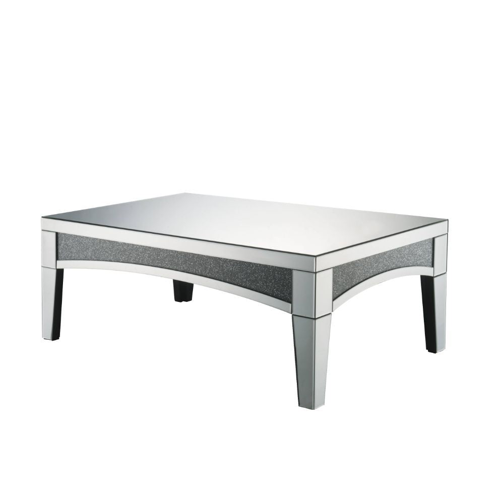 Noralie - 48" Coffee Table - Mirrored & Faux Diamonds