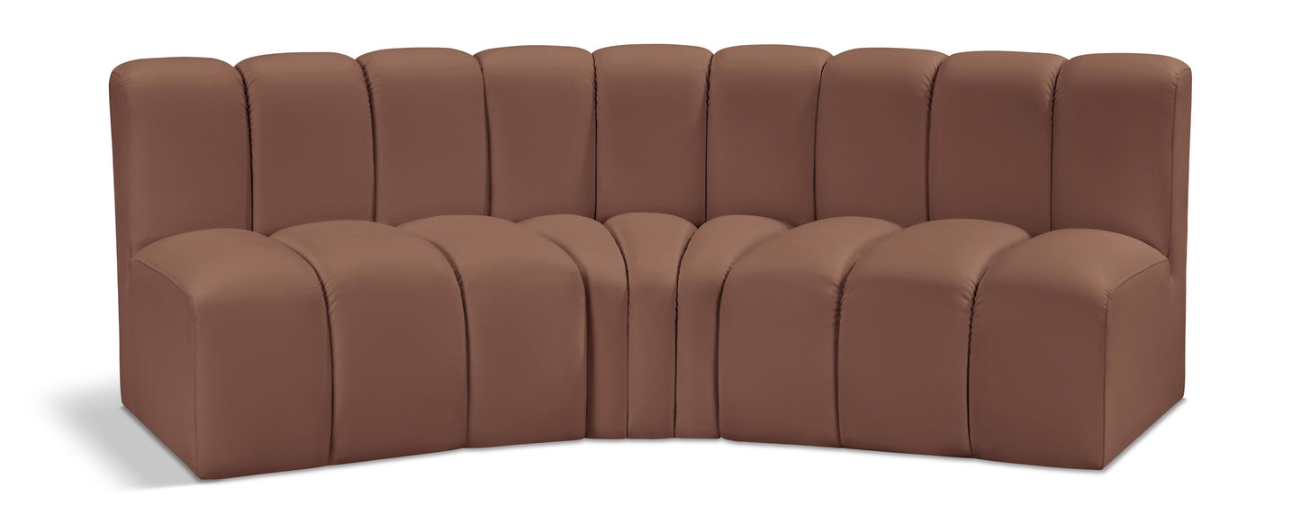 Arc - Faux Leather 3 Piece Modular Corner Sofa