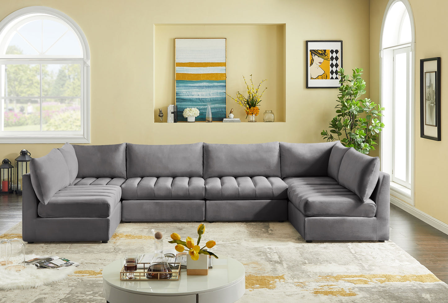 Jacob - Modular U-Shaped Sectional 6 Piece