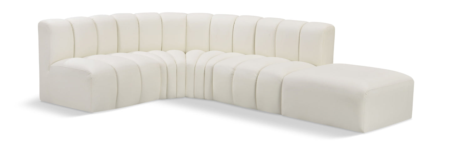 Arc - Faux Leather 5 Piece Corner Modular Sofa