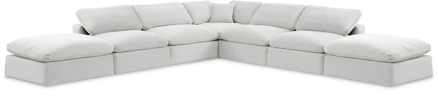 Comfy - 7 Piece Velvet Modular Corner Sectional