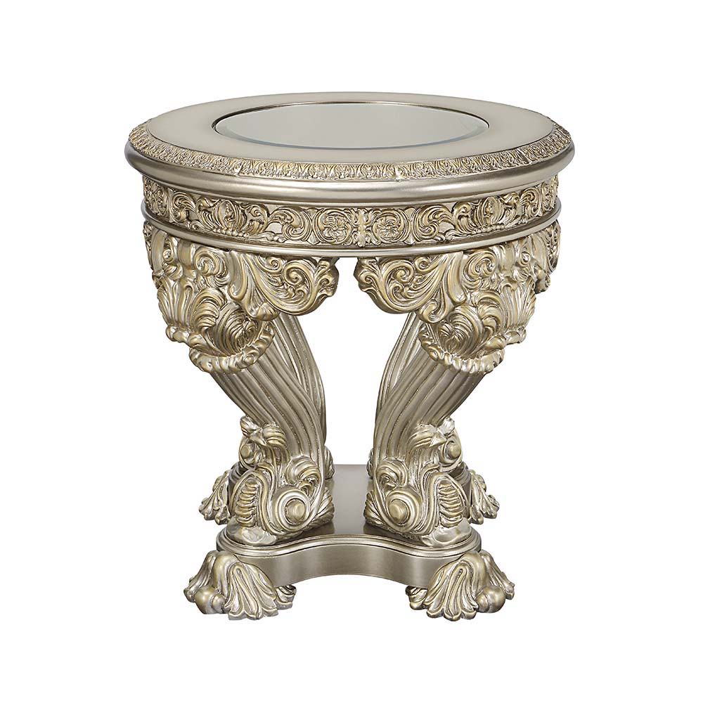 Danae - End Table - Champagne & Gold