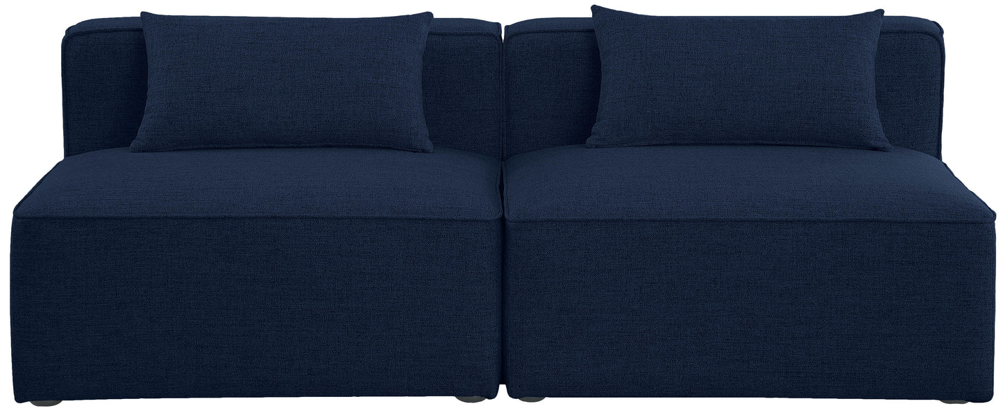 Cube - Linen Modular 2 Seat Armless Sofa