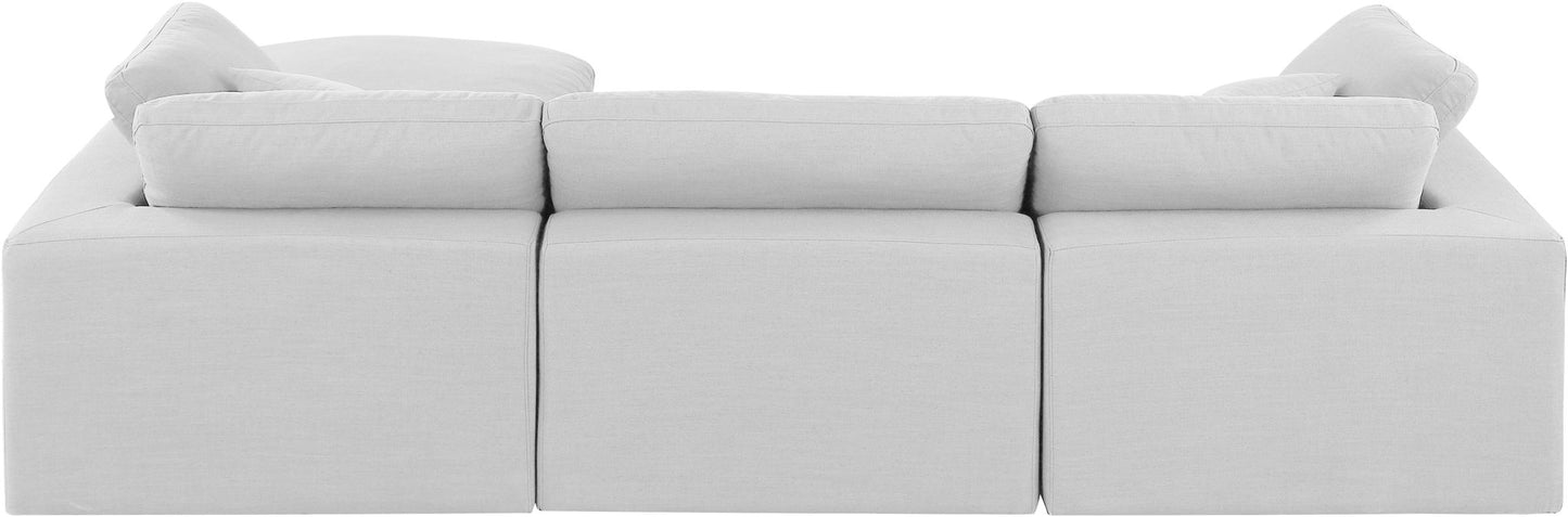 Comfy - 4 Piece Linen Fabric Modular Sectional With Chaise