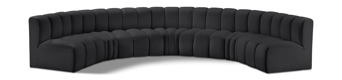 Arc - Faux Leather 7 Piece U-Shaped Modular Sofa