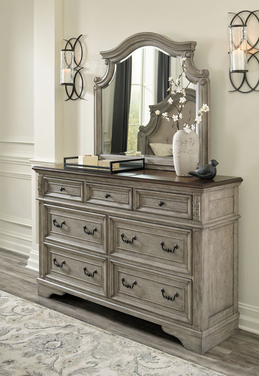 Lodenbay - Dresser, Mirror - Antique Gray