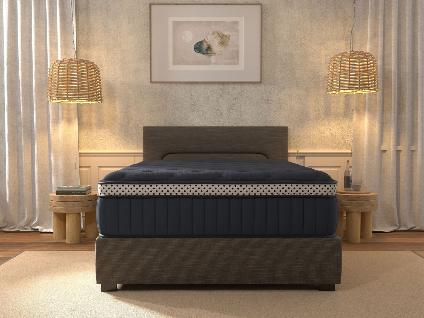 Wink Blue - Plush Box Top Hybrid Mattress, Flat