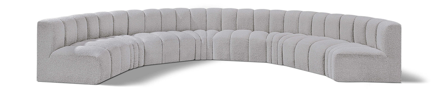 Arc - Boucle Fabric 8 Piece U-Shaped Modular Sofa