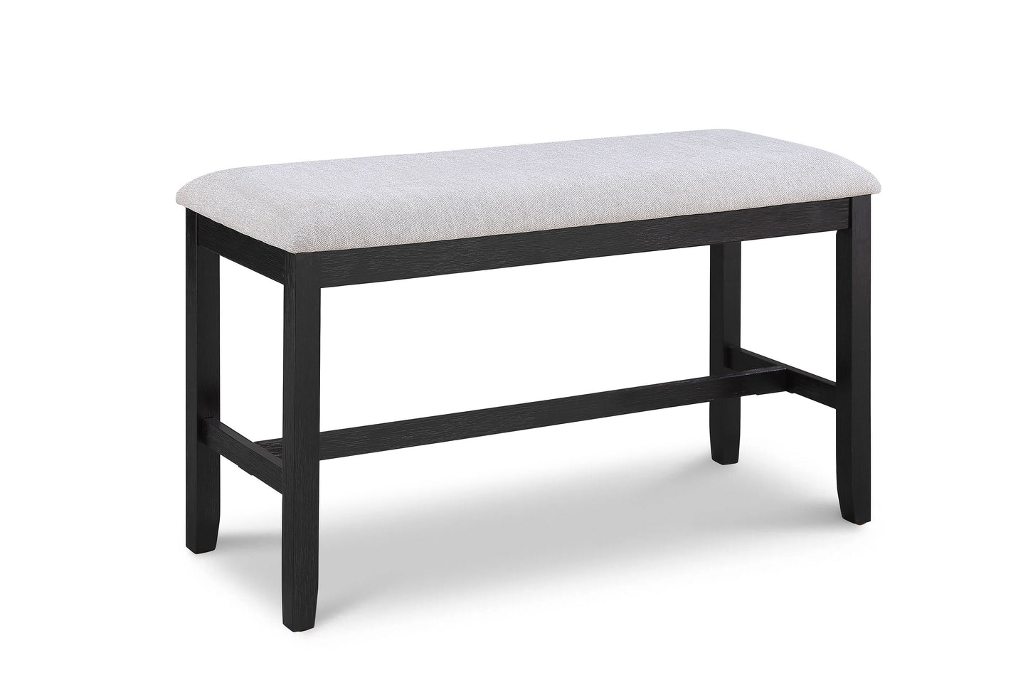 Delfin - Counter Height Bench - Light Gray / Black