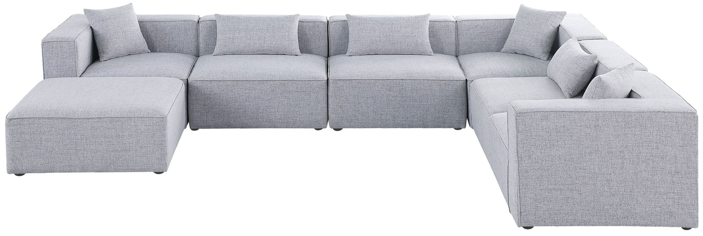 Cube - Linen 7 Piece Modular Sectional