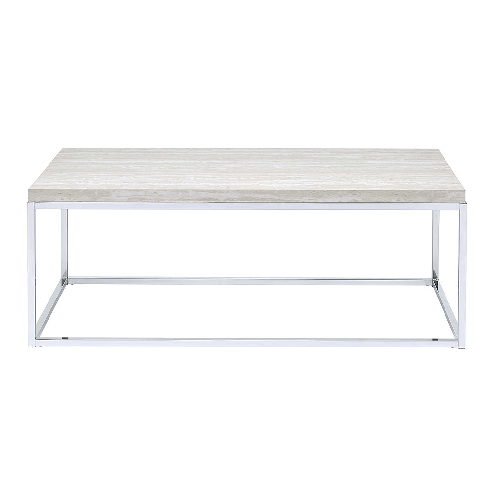 Snyder - Coffee Table - Engineered Stone Top & Chrome