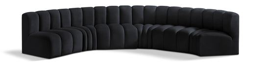 Arc - Velvet 6 Piece U-Shaped Modular Sofa