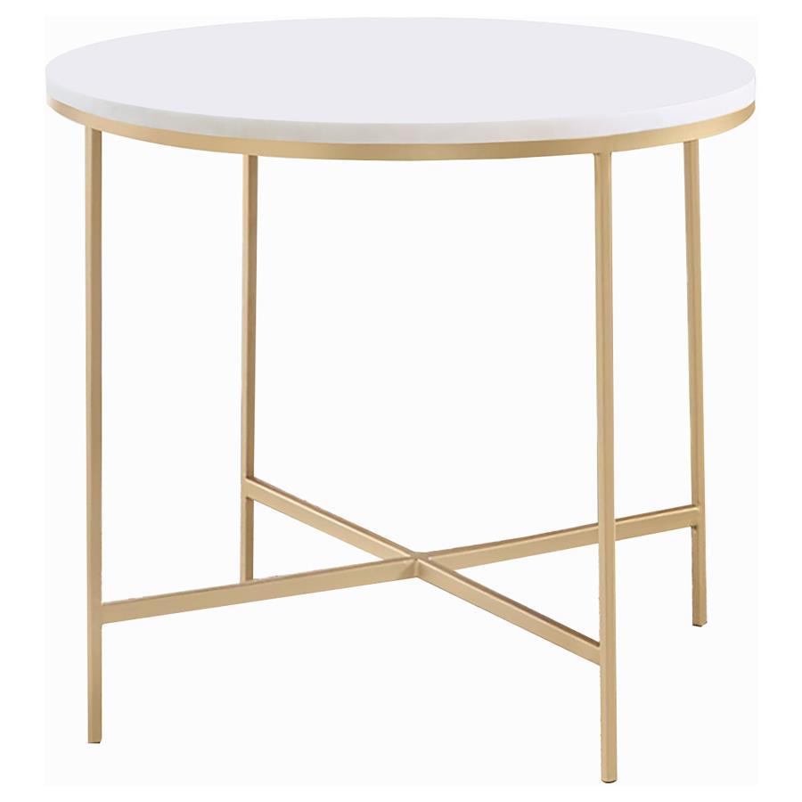 Ellison - Round Marble Coffee And End Table Set