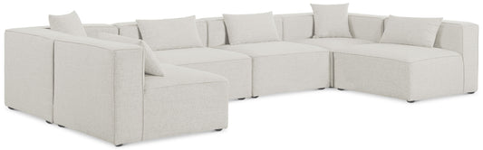 Cube - Linen 6 Piece Modular Armless Sectional