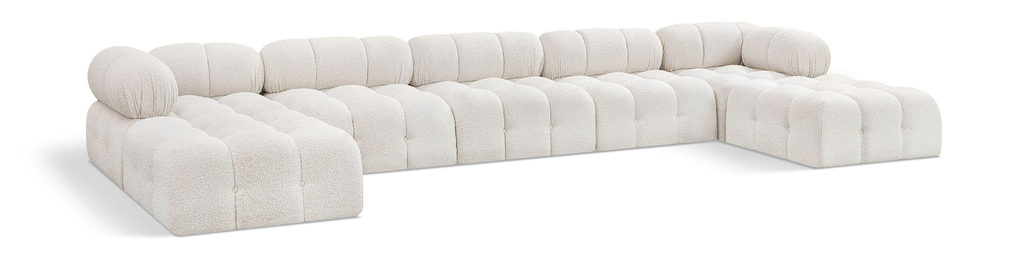 Ames - 7 Piece Fabric Modular U-Shaped Sectional
