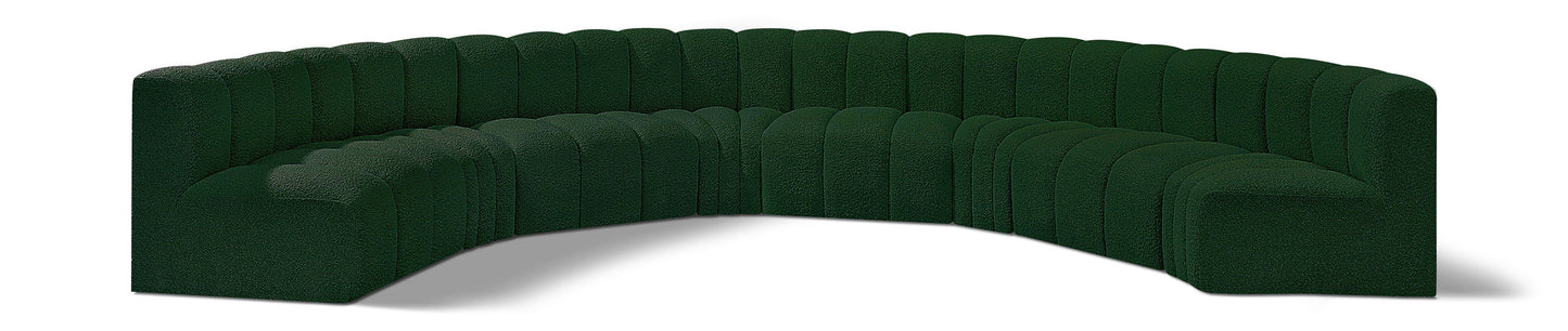 Arc - Boucle Fabric 8 Piece U-Shaped Modular Sofa