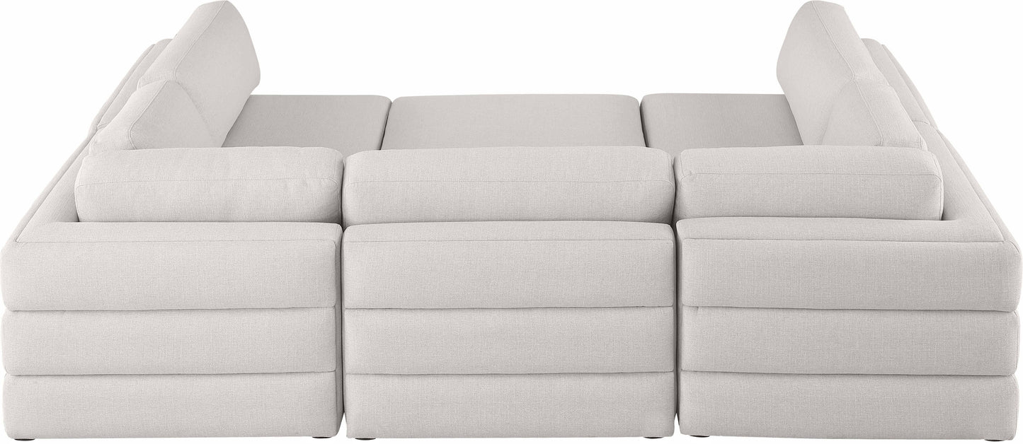 Beckham - 6 Piece Modular U-Shaped Armless Sectional