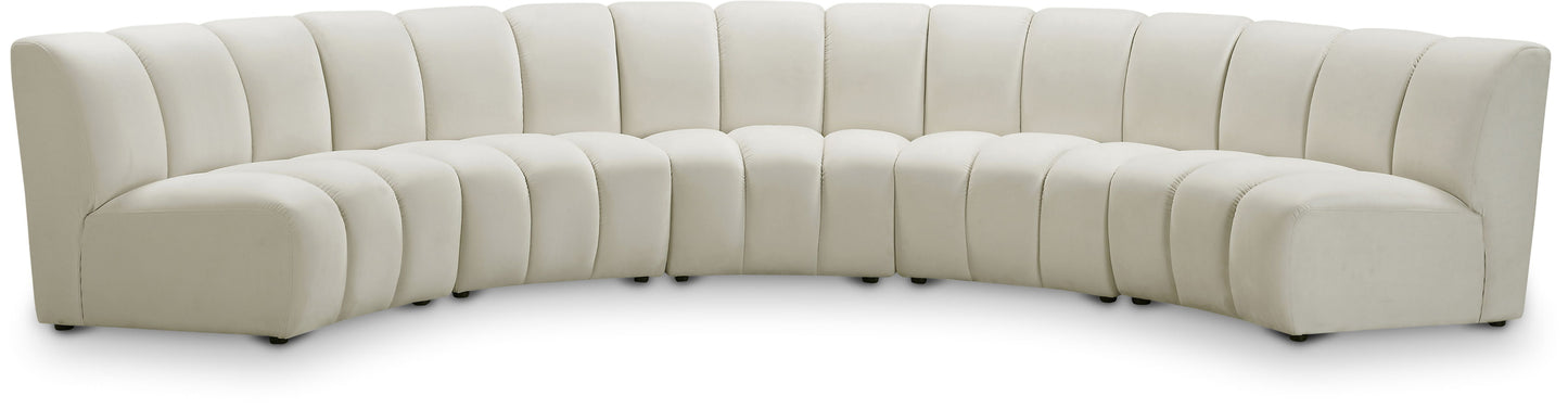 Infinity - 5 Piece Velvet Modular Sectional