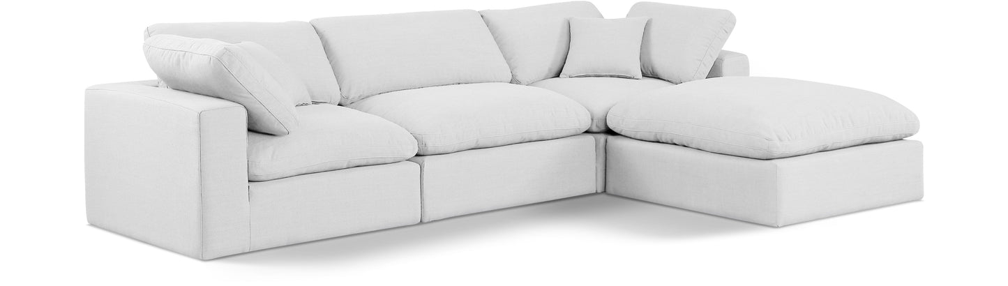 Comfy - 4 Piece Linen Fabric Modular Sectional With Chaise