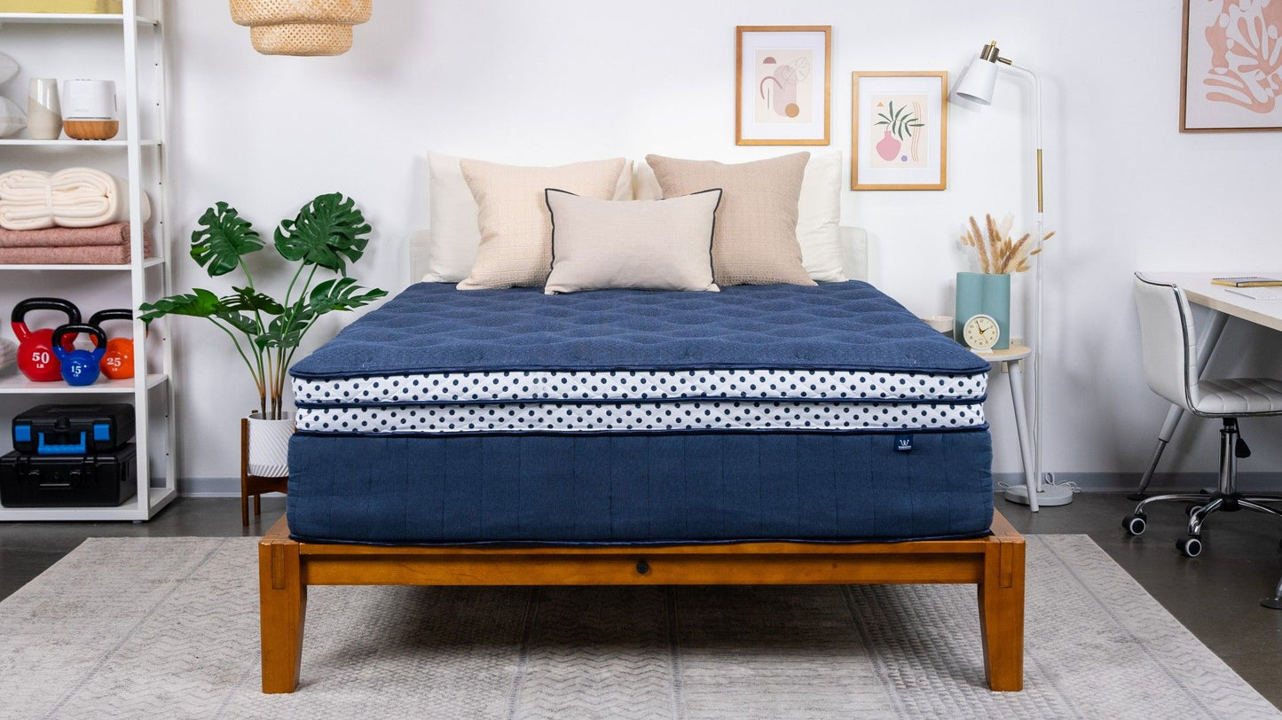 Wink Blue - Firm Double Box Top Hybrid Mattress, Flat