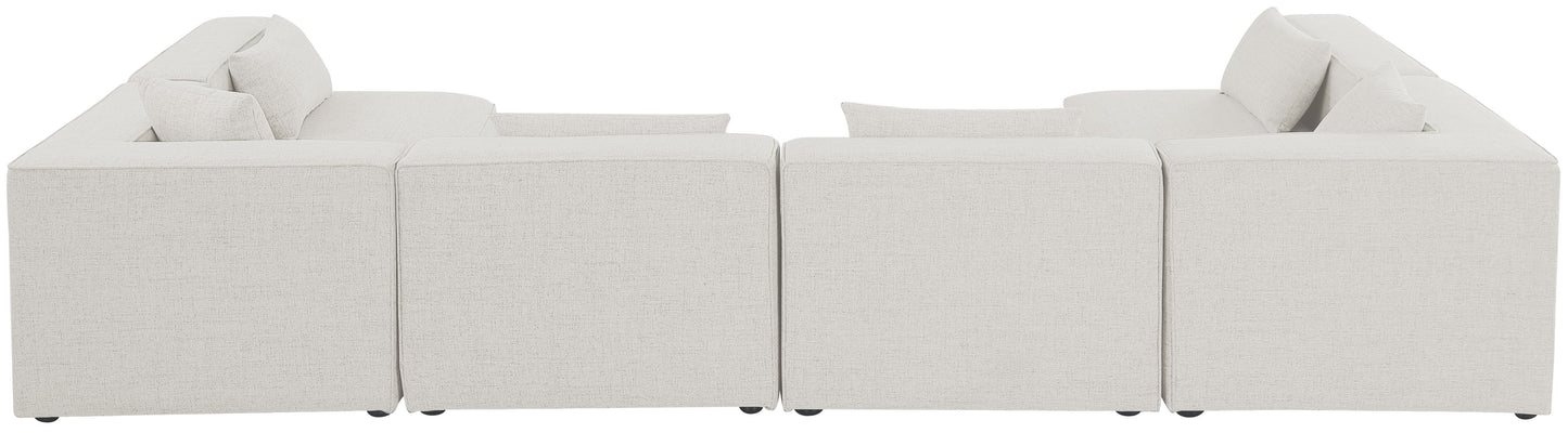 Cube - Linen 6 Piece Modular Armless Sectional