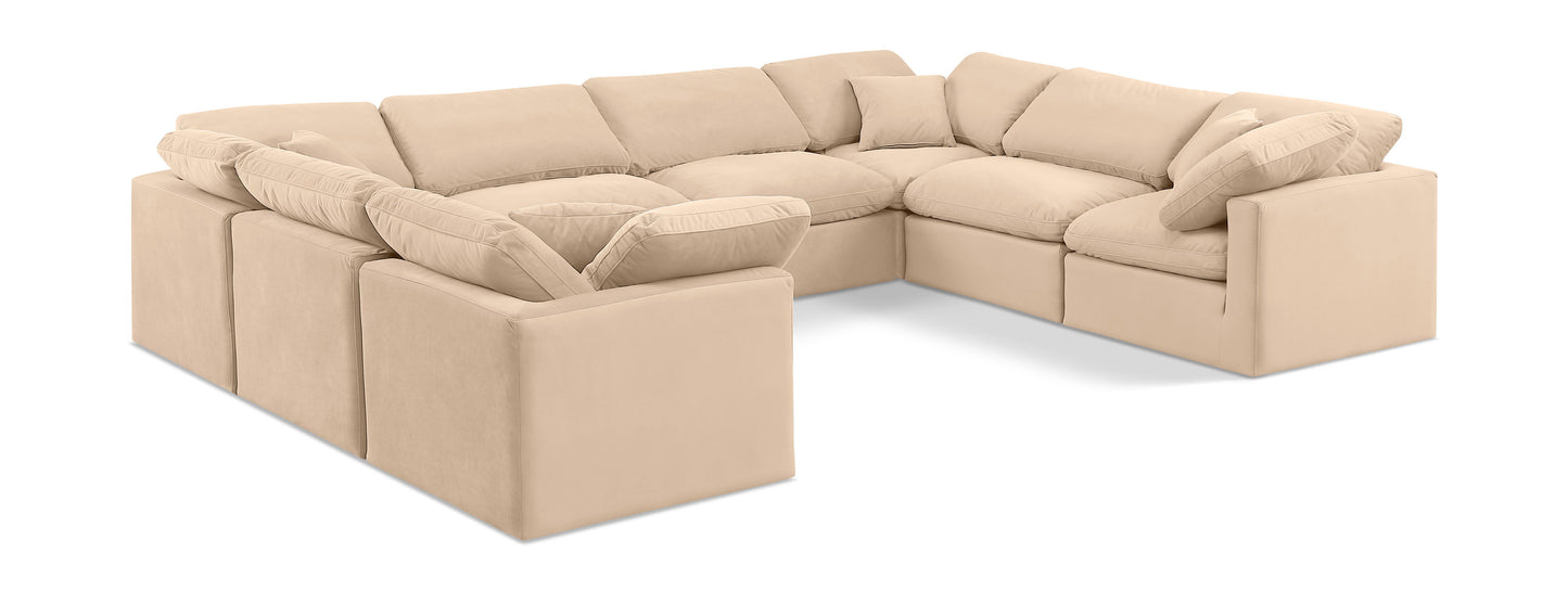 Indulge - Velvet 8 Piece Modular Sectional