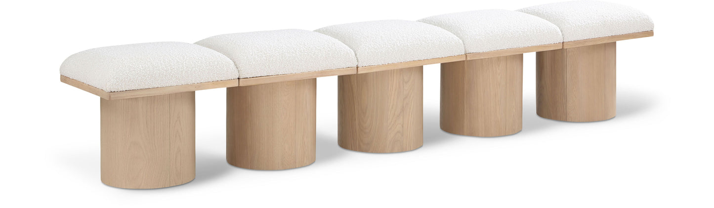 Pavilion - 5 Piece Modular Bench With Natural Base
