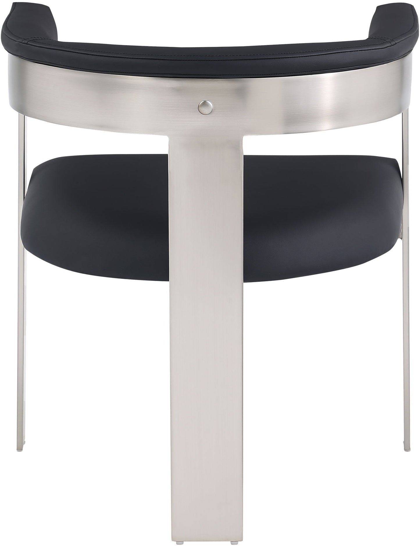 Romeo - Faux Leather Dining Chair With Silver Base (Set of 2)