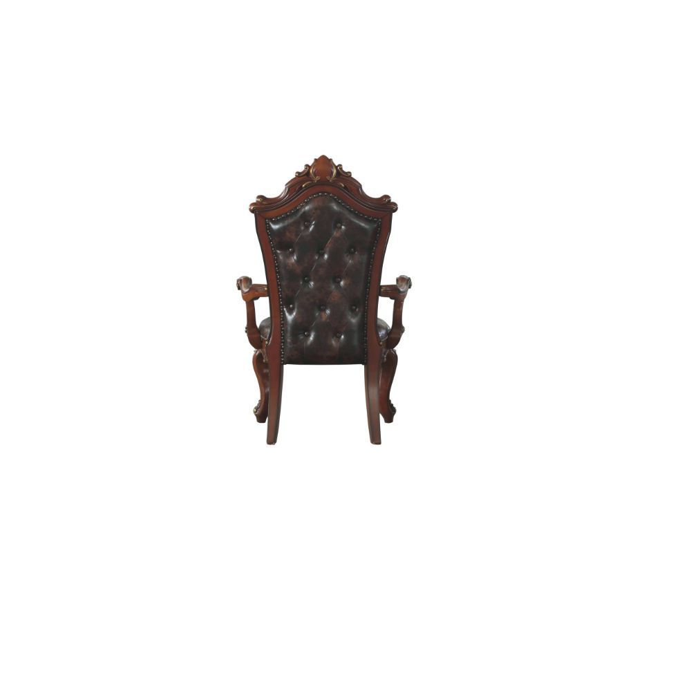 Picardy - Arm Chair (Set of 2) - Synthetic Leather & Honey Oak
