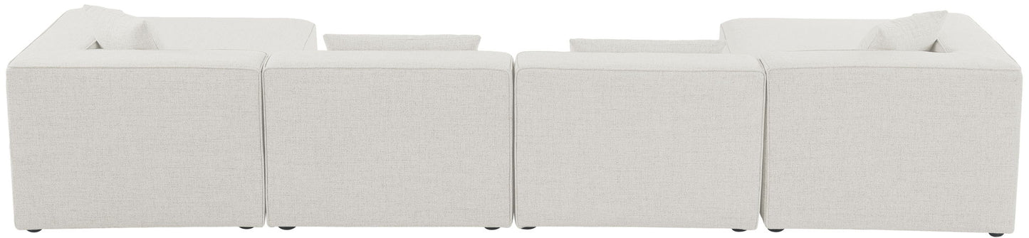 Cube - Linen 6 Piece Modular Double Chaise Sectional