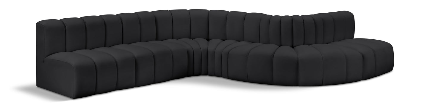 Arc - Faux Leather 7 Piece Modular Sofa