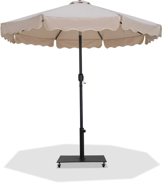 Amalfi - Aluminum Patio Umbrella - Black Base / Black Pole