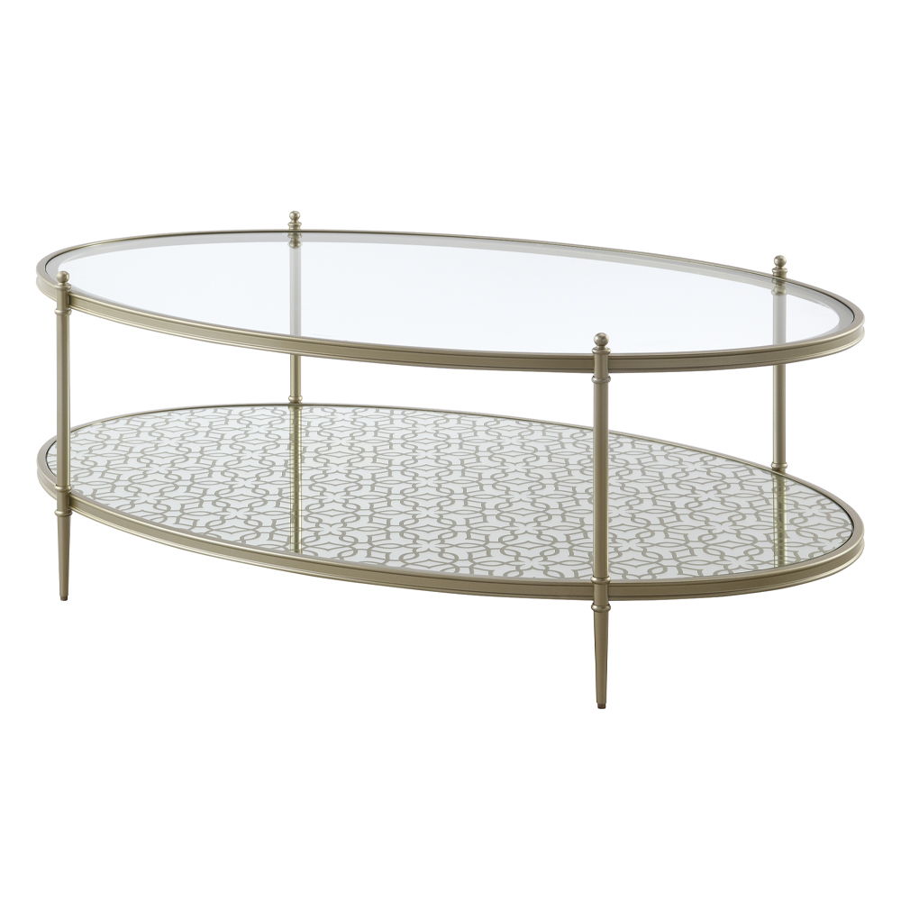 Zaba - Coffee Table - Glass Top & Champagne