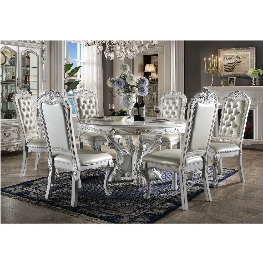 Dresden - Round Dining Table - Bone White