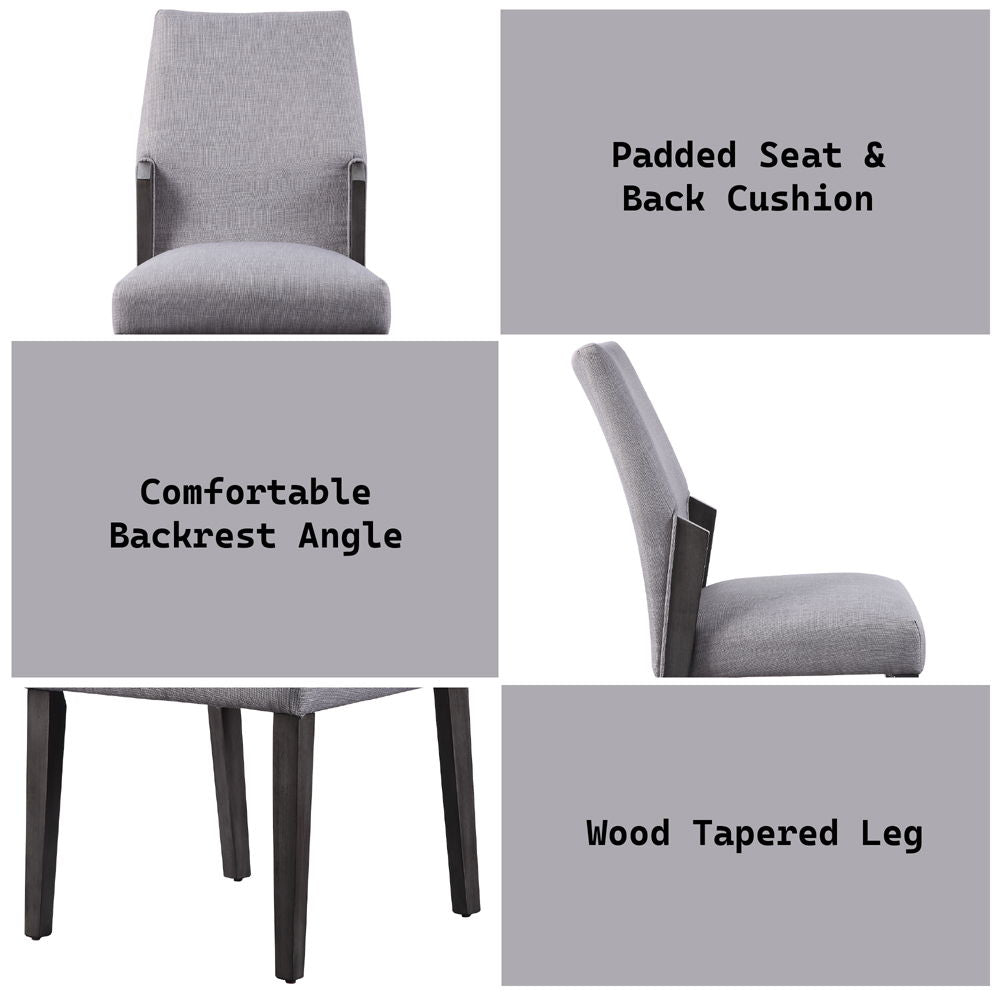 Belay - Side Chair (Set of 2) - Gray Fabric & Gray Oak