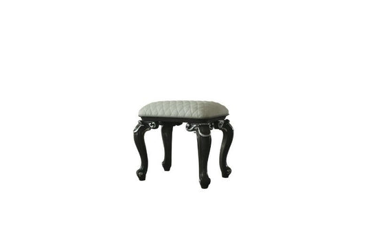 House Delphine - Stool - Ivory Fabric & Charcoal