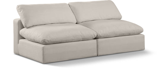Comfy - Linen Modular Armless Sofa 2 Seats