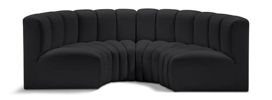 Arc - Faux Leather 4 Piece U-Shaped Modular Sofa