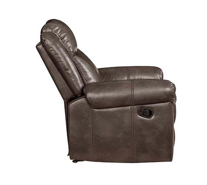 Lydia - Motion Loveseat With USB & Console - Brown Leather Aire