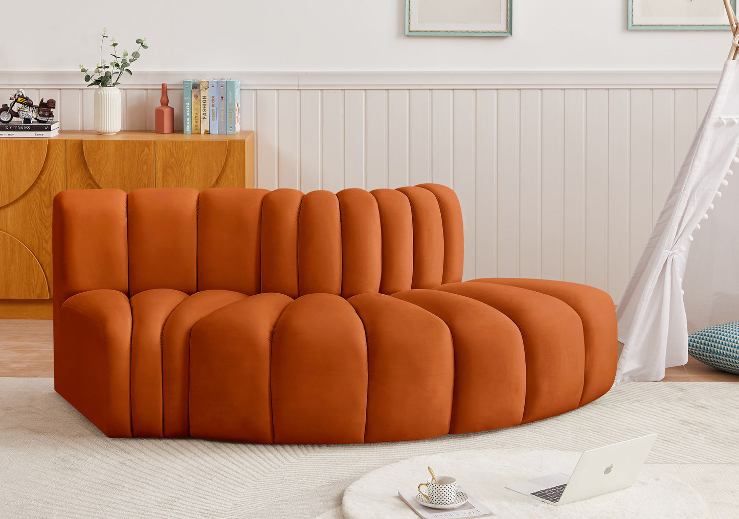Arc - Velvet 3 Piece Modular Sofa