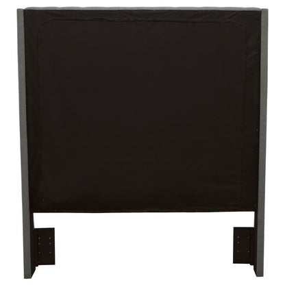 Camille - Upholstered Eastern King Panel Headboard - Gray