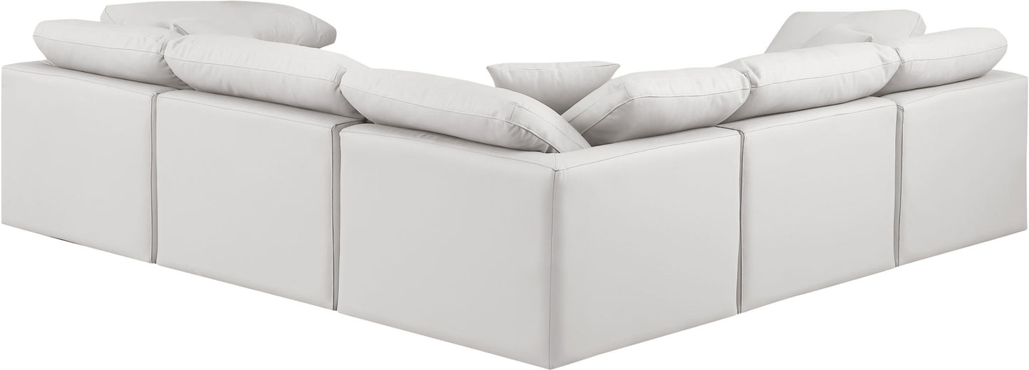 Indulge - Faux Leather 5 Piece Modular Corner Sectional