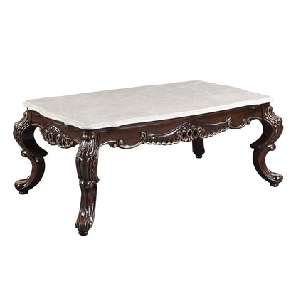 Benbek - Coffee Table - Marble & Antique Oak